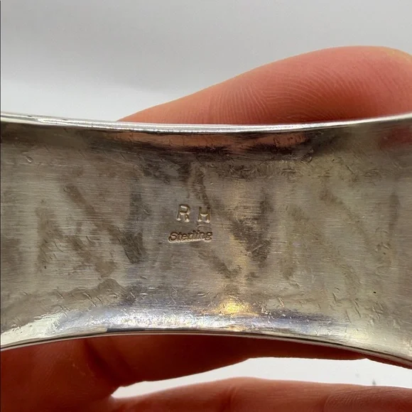 Navajo Sterling Silver Zigzag Cuff Bracelet